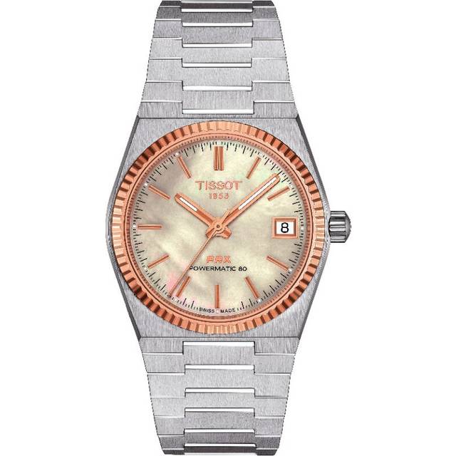 Tissot Ladies' PRX Rose Tone Details Stainless Steel Bracelet Watch