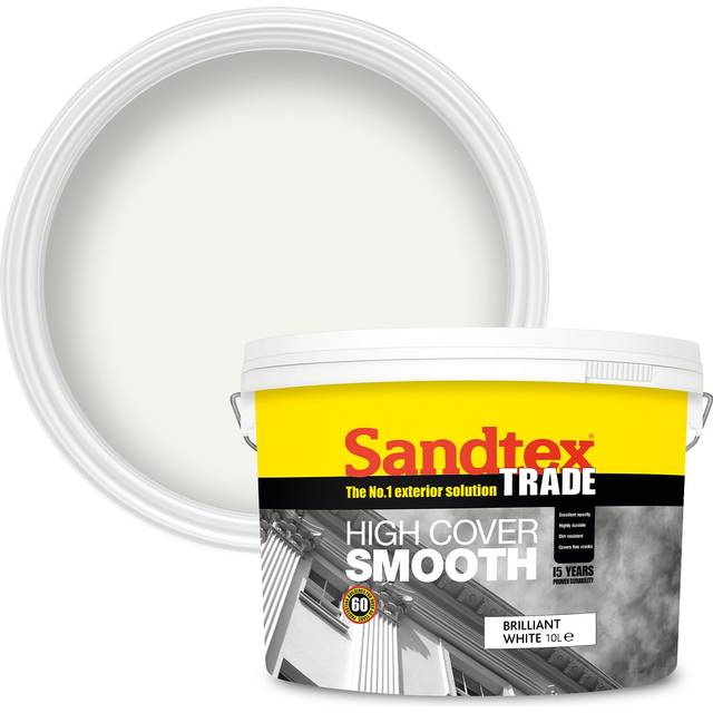 Sandtex Trade High Cover Smooth 10L Brilliant White