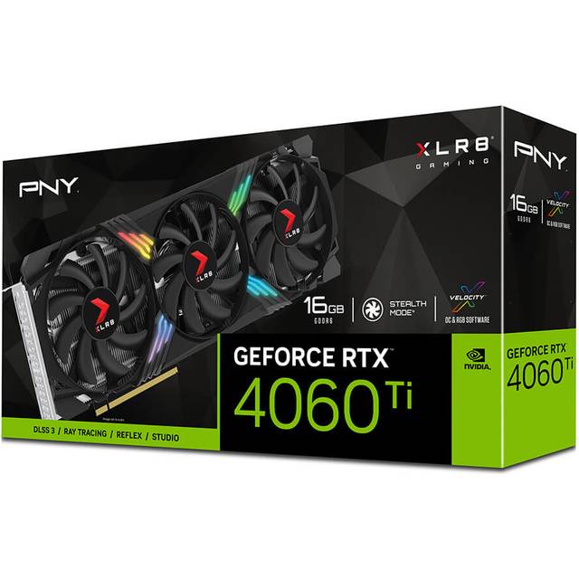 PNY GeForce RTX4060Ti 16GB VERTO EPIC X RGB trippelfläkt