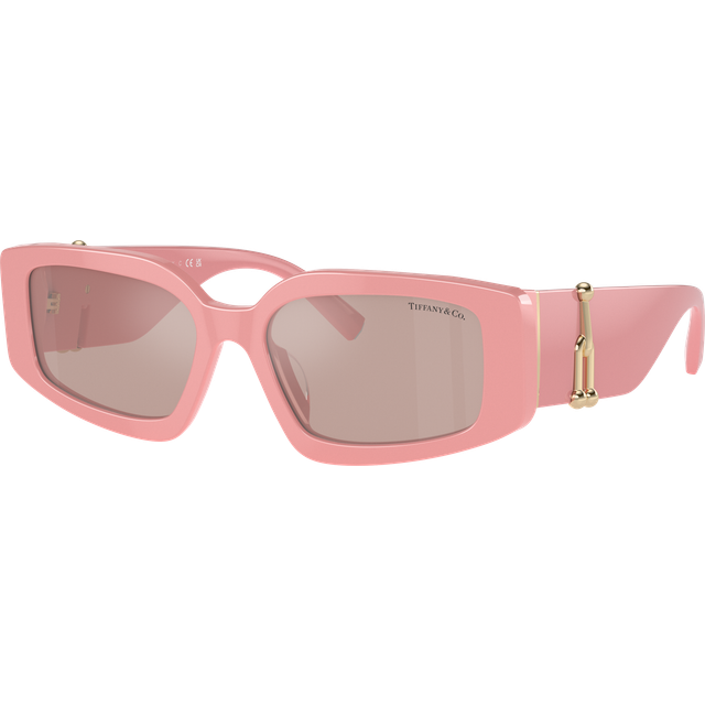 Tiffany & Co. Woman Sunglass TF4208U Steve Mcqueen -  Frame color: Solid Pink, Lens color: Light Pink Mirror Silver