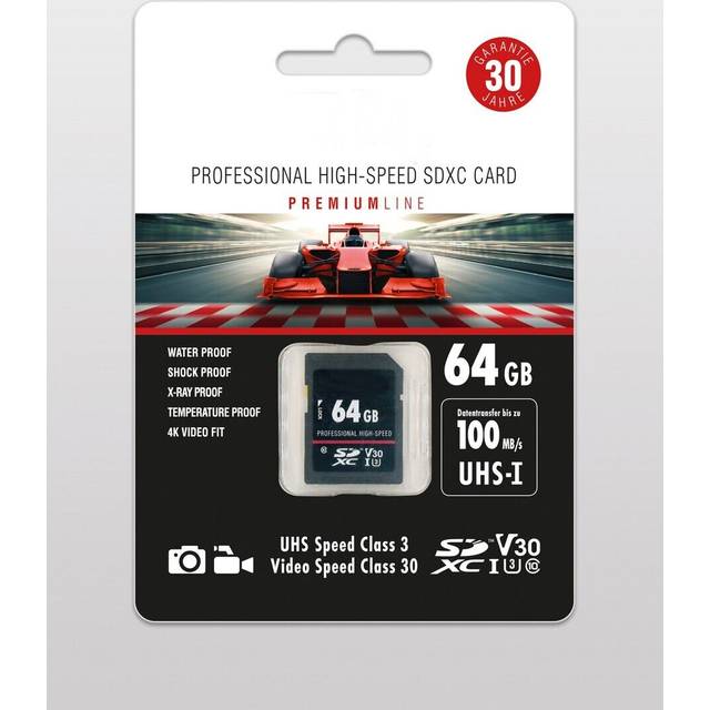 Peter Hadley Prof. High-Speed 64 GB UHS-I SDXC Card Cl10, U3, V30 (100/95 MB/s)