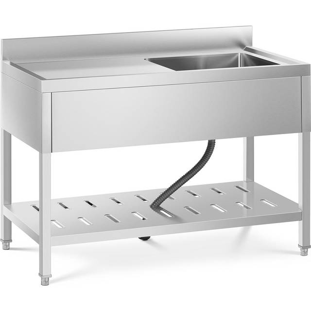 Royal Catering Commercial Kitchen Sink - 1 basin - stainless steel - 120 x 60 cm RCSSS-120X60-S