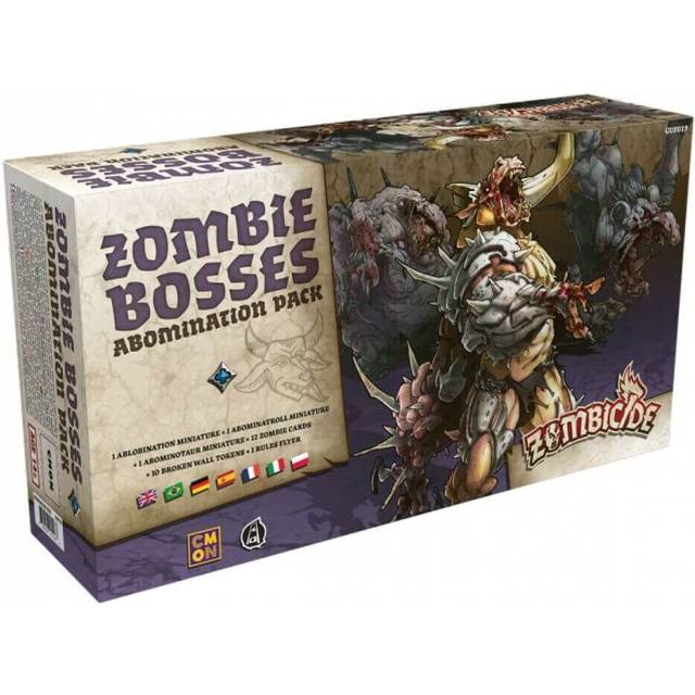Set of 3 10-piece figurines Edge Zombicide Black Plague : Zombies Bosses Abomination (Pack) - Beige - One size