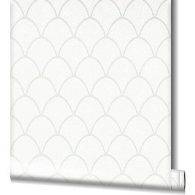 Galerie City Glam Art Deco White Wallpaper 32720, White