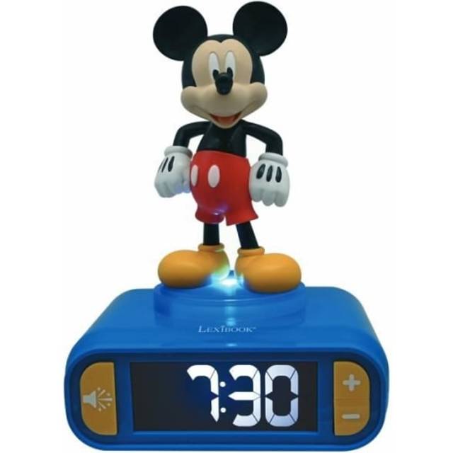 LEXIBOOK RL800MCH Nightlight Alarm Clock - Mickey Mouse, Black,Red,Blue