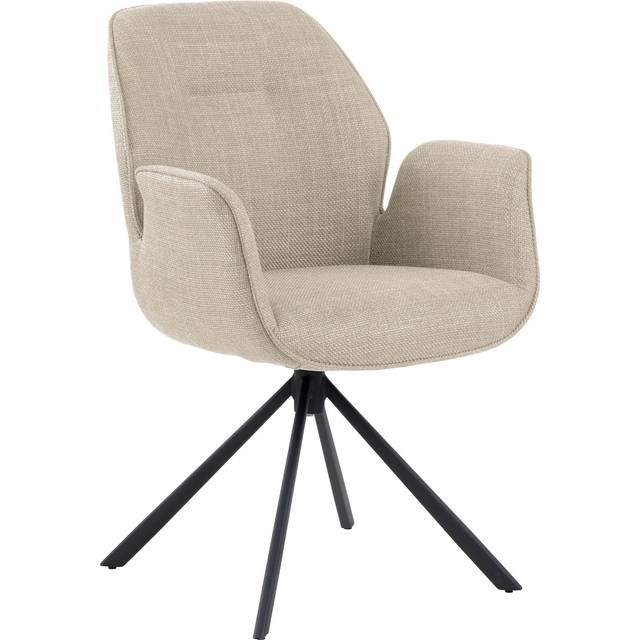 Aura matstol med armstöd beige.