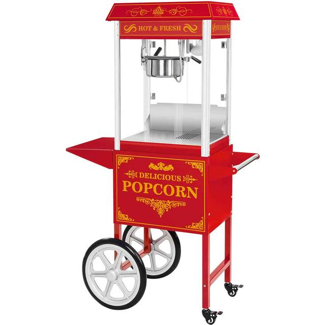 Royal Catering Popcorn Machine with Cart - retro design - red RCPW-16.3