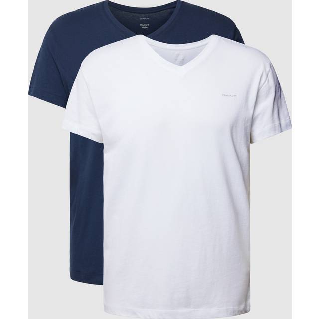 GANT 2-Pack Crew Neck T-Shirt Navy/White