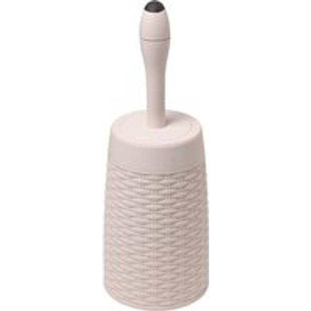 Addis Rattan Toilet Brush Holder Set - Cream, Cream
