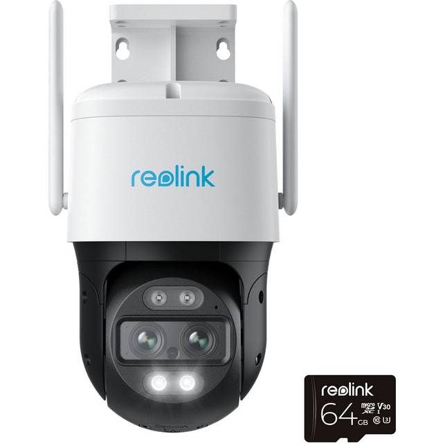 Reolink 4K TrackMix Auto PTZ Mains WiFi AI and 64GB MicroSD Card - White
