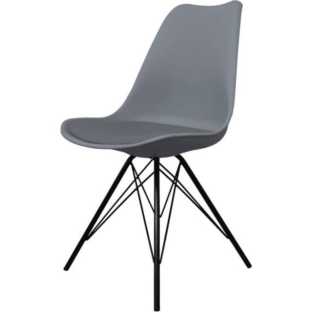 Fusion Living Soho Plastic Dining Chair - Dark Grey