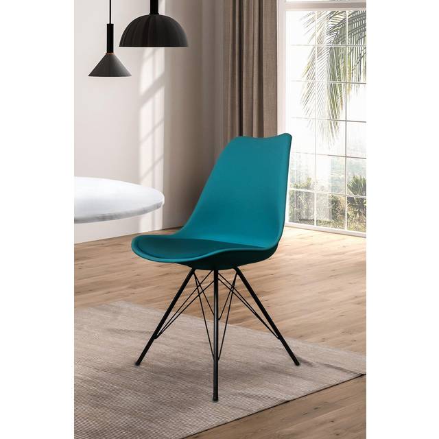 Fusion Living Soho Plastic Dining Chair - Teal