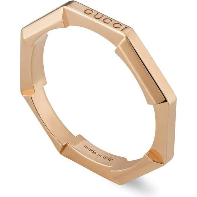 Gucci Womens Rose Gold Link To Love 18ct Rose-gold Ring N/o - ROSE GOLD