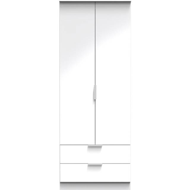 Welcome Furniture Ready Assembled Plymouth 2 Door 2 Drawer Wardrobe In White, White