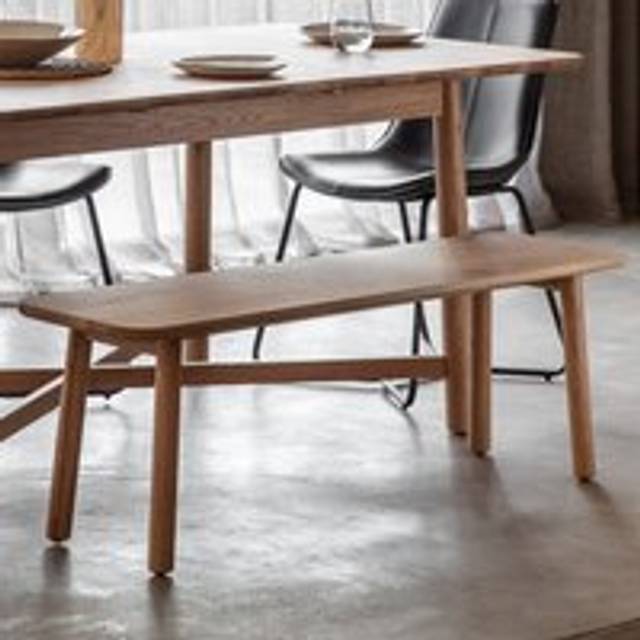 Kingham 130cm Light Oak Dining Bench - Brown