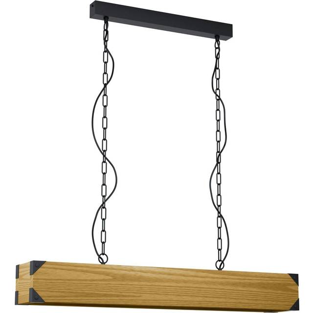 Hanging Ceiling Pendant Light Wood Box 4x 40W E27 Kitchen Island Table Lamp