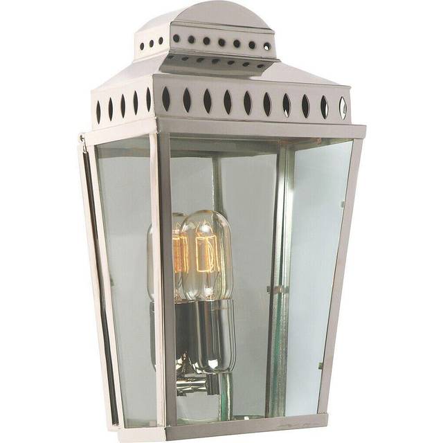 Outdoor IP44 Wall Light Highly Polished Nickel LED E27 100W d01943