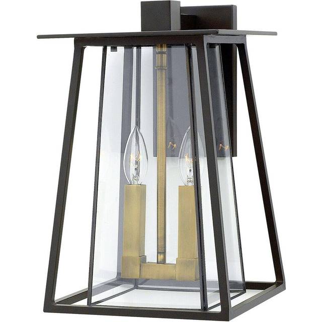 Outdoor IP44 Twin Wall Light Buckeye Bronze LED E14 60W