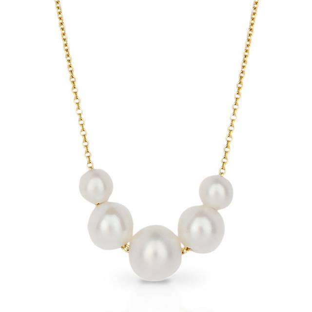 Trace chain and freshwater pearls Necklace GN374W