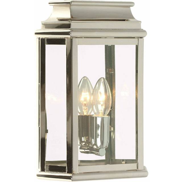 Outdoor IP44 Wall Light Highly Polished Nickel LED E27 100W d02506