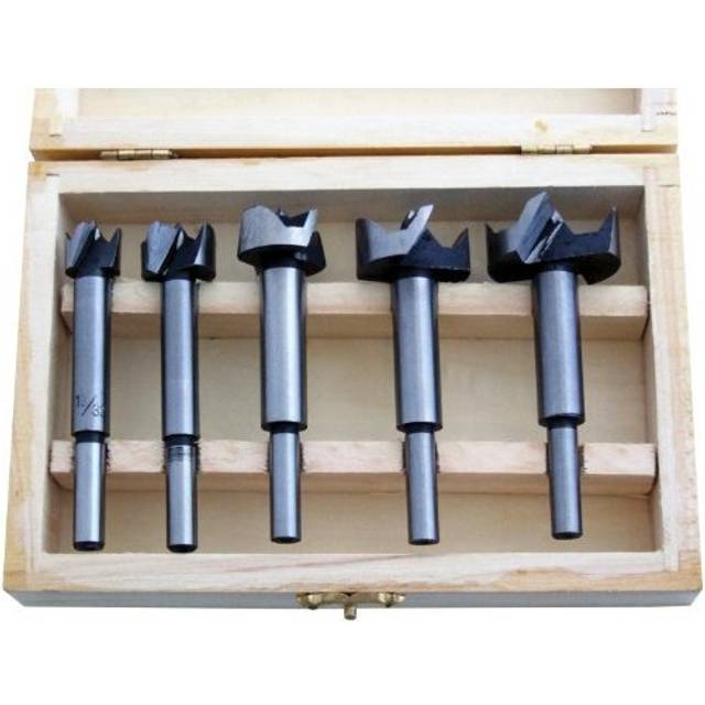 5pc Forstner Bit Set - Drill 35mm Kitchen Cupboard Door 20mm 25mm 30mm Wood -  forstner set 5pc bit drill 35mm kitchen cupboard door 20mm 25mm 30mm