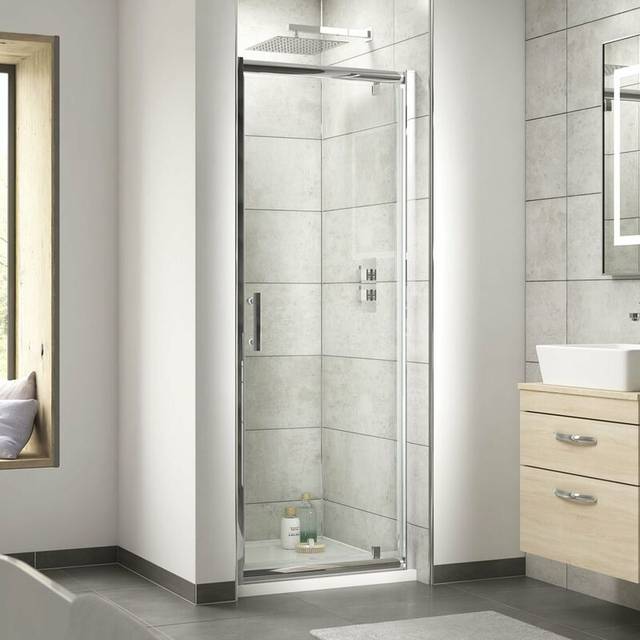 Nuie Pacific Pivot Shower Door 800mm - AQPD80