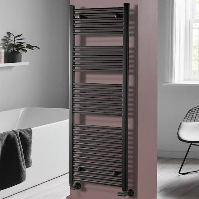 Towelrads Pisa Black Towel Radiator 1800 x 500mm
