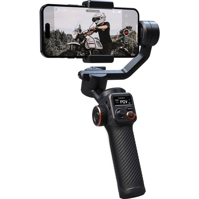 hohem iSteady M6 Gimbal Stabilisator für Smartphone, 3-Achsen Handy Gimbal Eingebautes OLED Display, 400g Nutzlast, 360° Rotation,Rückwärtsaufladung, Android und iPhone Gimbal, mit Motion Timelapse