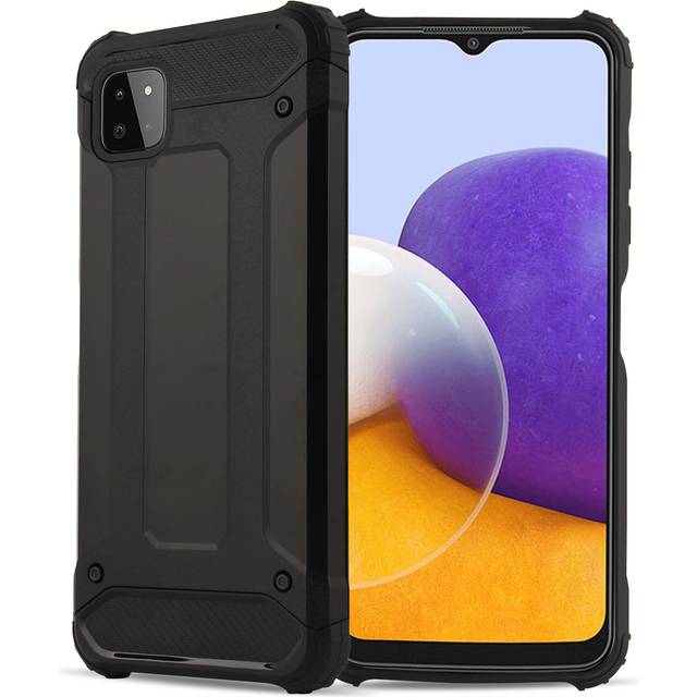 Galaxy A22 5G Skal Hybrid Armor Tough Rugged - Svart