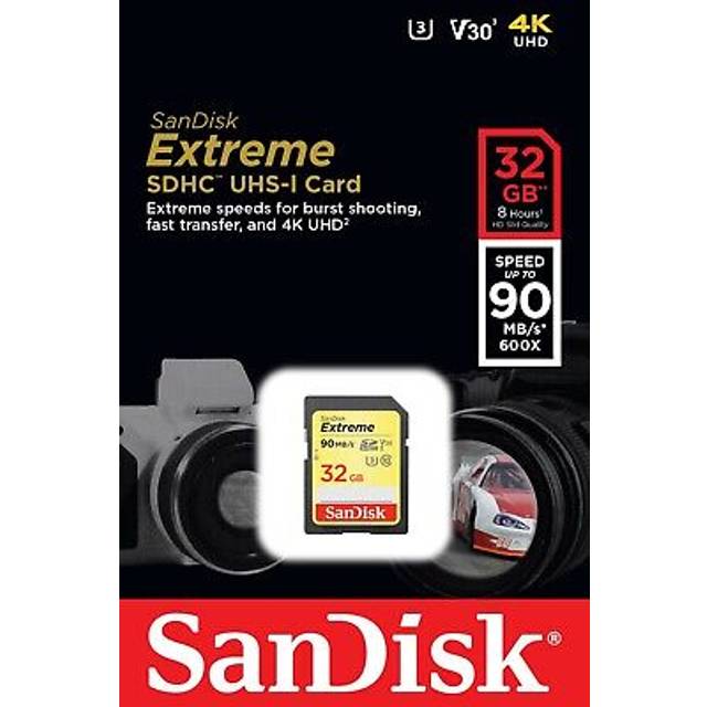 Sandisk 32gb Sd Memory Card For Nikon D3100 D5100 D7000 D90 Camera 4k Video U3