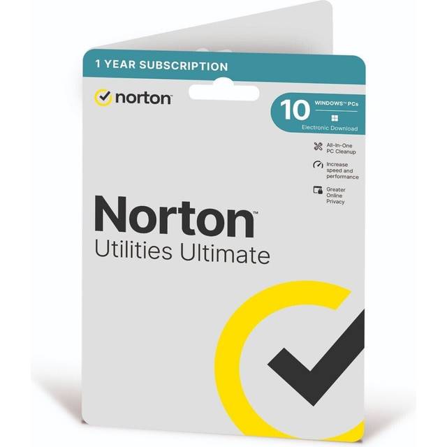 Norton Utilities Ultimate 10 Devices 1 Year Subscription for Windows PC