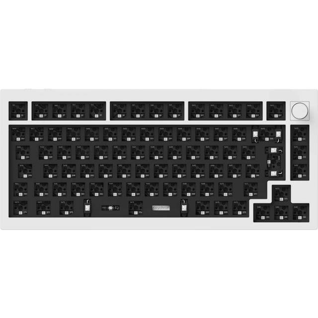 Keychron Q1 Pro QMK 75% ISO Barbone Trådlöst Tangentbord - Shell White