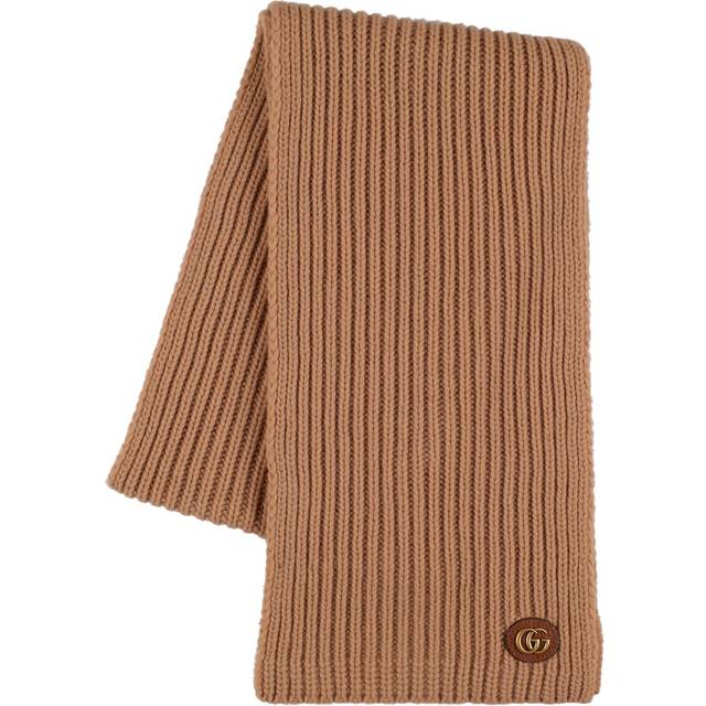 Gucci - Ribbed Wool And Cashmere-blend Scarf - Camel - Brown - One size