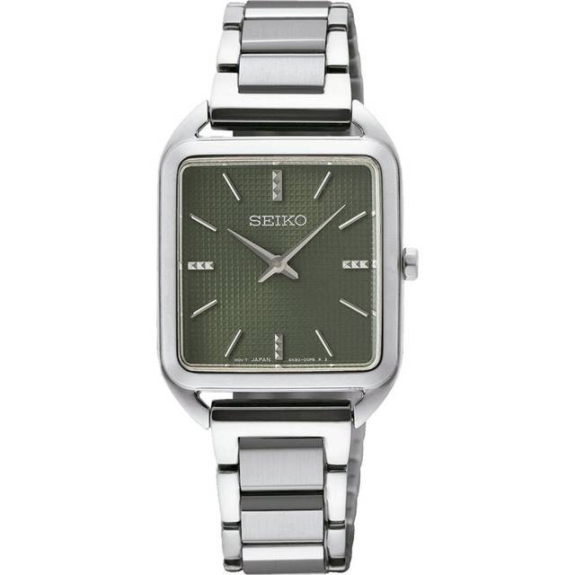 Seiko SWR075P1 Women's Quartz Watch, Green Dial, Stainless Steel Bracelet
