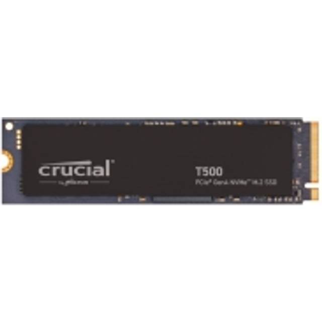 Crucial T500 1TB PCIe Gen4 NVMe M.2 Intern Gaming SSD (Solid State Drive), Upp till 7300 MB/s, TLC NAND, Kompatibel med Laptop och Desktop, Microsoft DirectStorage - CT1000T500SSD8