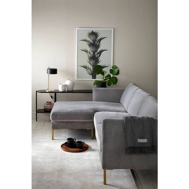 Ellos Home - Soffa Setar 3-sits i sammet - Grå