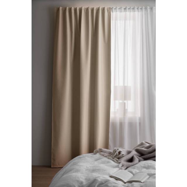 Ellos Home - Mörkläggningsgardin Cara 1 st - Beige