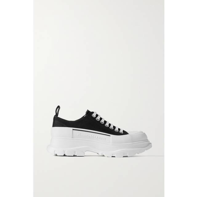 スニーカー ALEXANDER MCQUEEN Black Canvas Tread Slick Sneakers McQueen Men's Tread Slick Sneakers | Saks Fifth Avenue