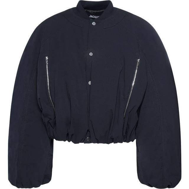 Jacquemus Le Bomber Croissant cropped jacket - blue (UK 44)