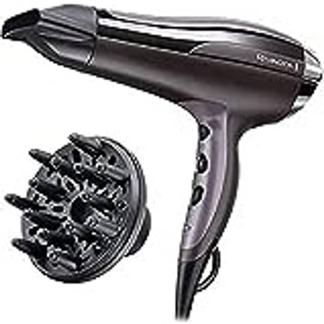 Ion Hair Dryer Pro-Air Turbo D5220, 2400 Watts, Ceramic Tourmaline Ring, Styling Nozzle, Diffuser, Black