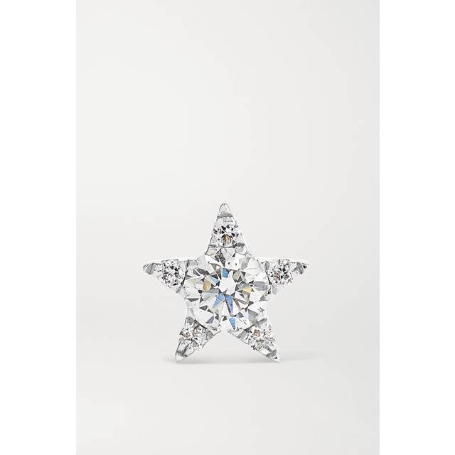Maria Tash White Gold Diamond Star Threaded Stud Earring - 5.5mm