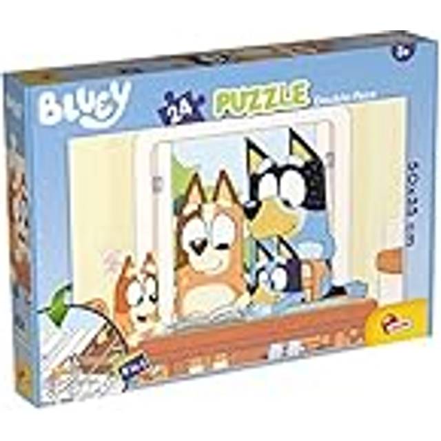 Bluey Lisciani Puslespil 24 Brikker Og Familien 2i1 Børnepuslespil