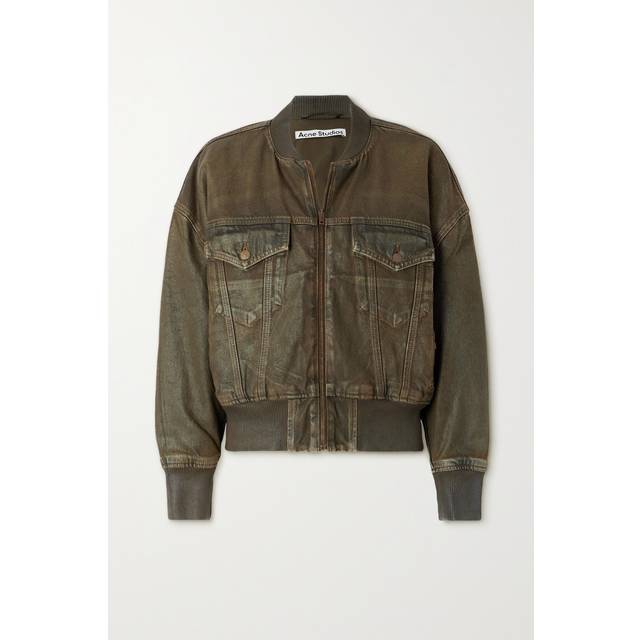 Acne Studios Coated denim bomber jacket - blue (UK 6)