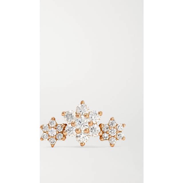 MARIA TASH - Flower Garland 18-karat Rose Gold Diamond Earring - One size
