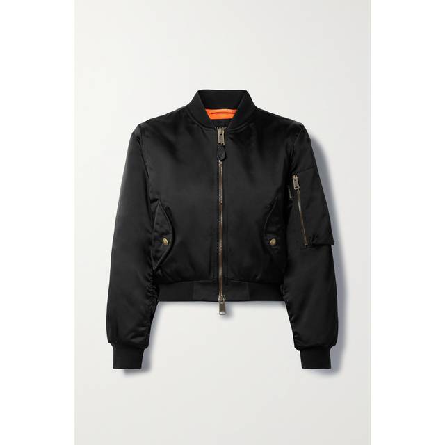Balenciaga Shrunk cropped bomber jacket - black (UK 10)