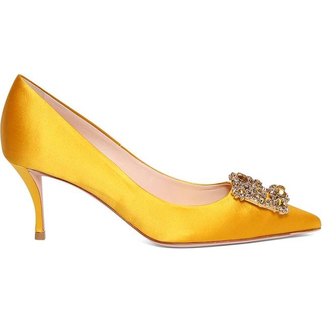 65mm Flower Crystal & Satin Pumps