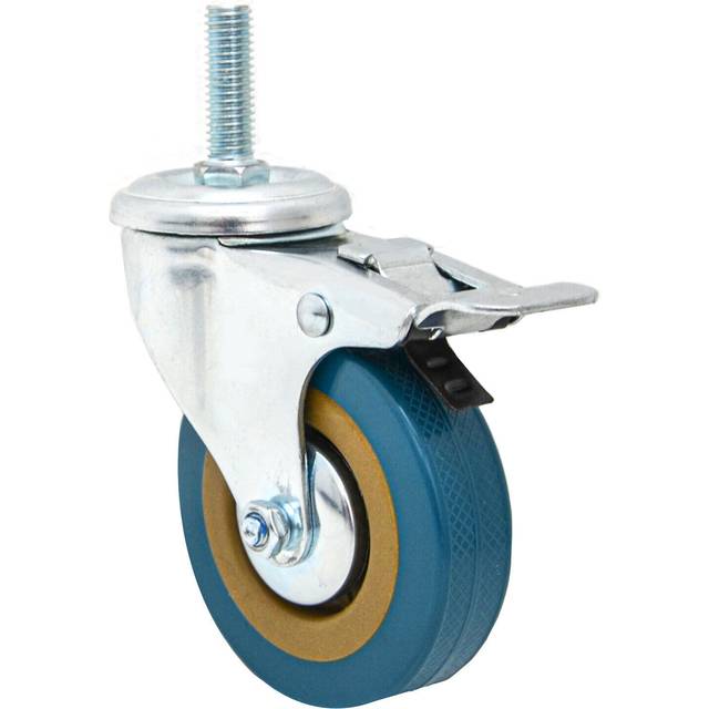 Eyepower - 1 Pc. 360° Heavy Duty Castor Wheels 75mm - M10 Castors with Brakes for Funiture