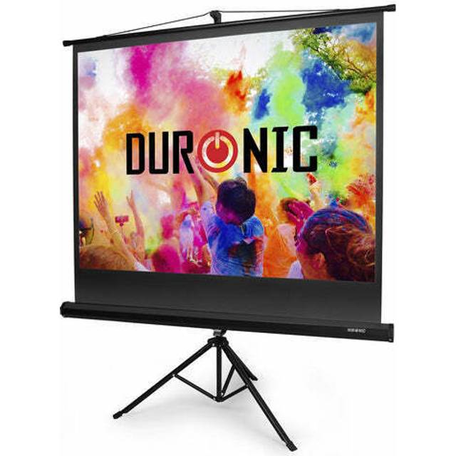 "Duronic TPS60/43 60"" Tripod Projector Screen, 60 Inch Freestanding HD Projector Screen, 4:3 Ratio, White +1 Gain Factor (122x91cm/48x36in)"