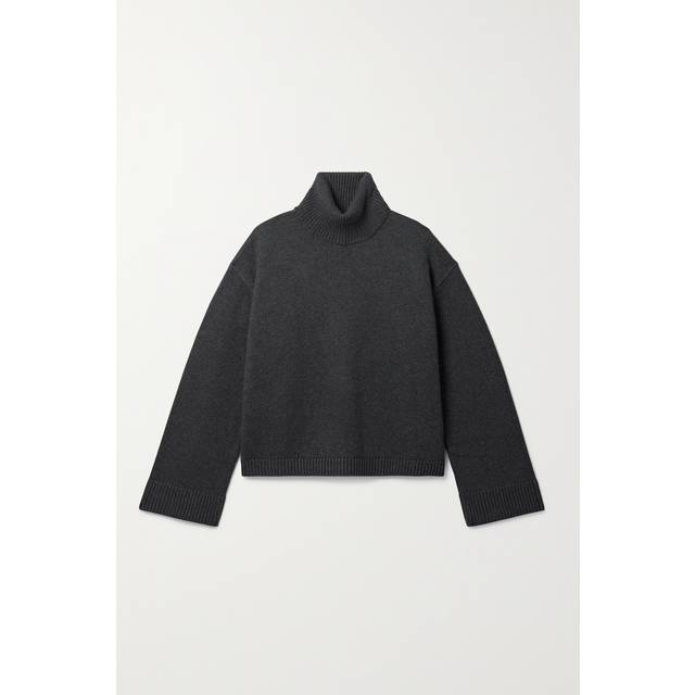 The Frankie Shop Gray Rhea Trapeze Turtleneck - Charcoal - S
