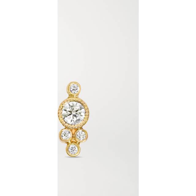 MARIA TASH - 4mm 18-karat Gold Diamond Earring - One size